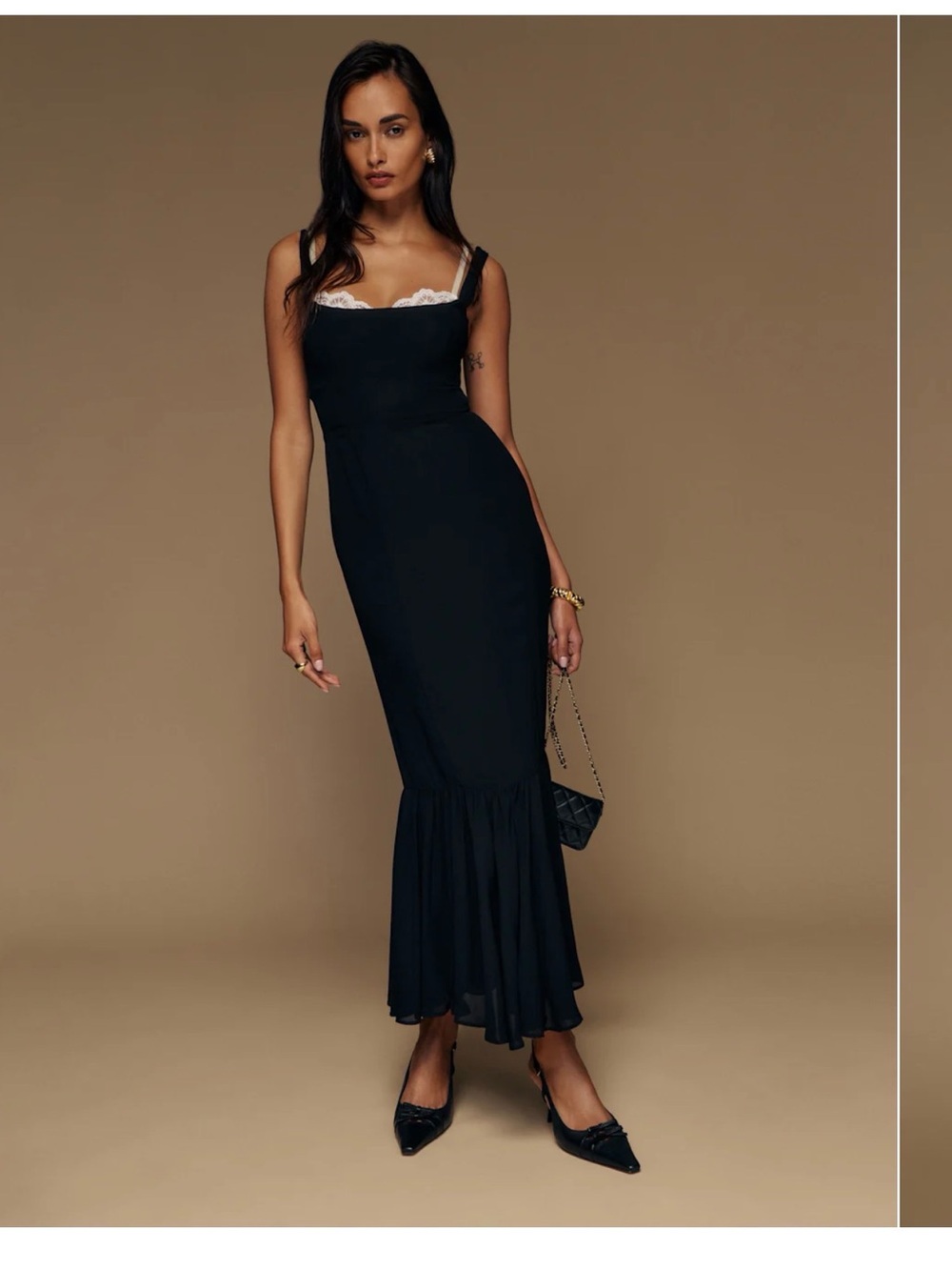 Reformation Irisa Dress Black - Size 4